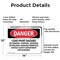 Signmission Lead Paint Hazard No Sanding Chipping Danger Sign, Aluminum, 14in W x 10in L, 2PK OS-2PACK-DS-A-1014-L-1942 - alternate 8